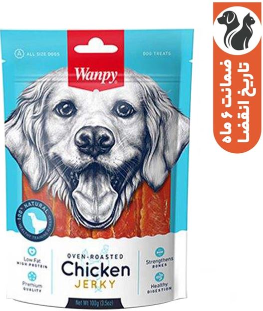 تشویقی سگ ونپی مدل Chicken JERKY وزن 100 گرم